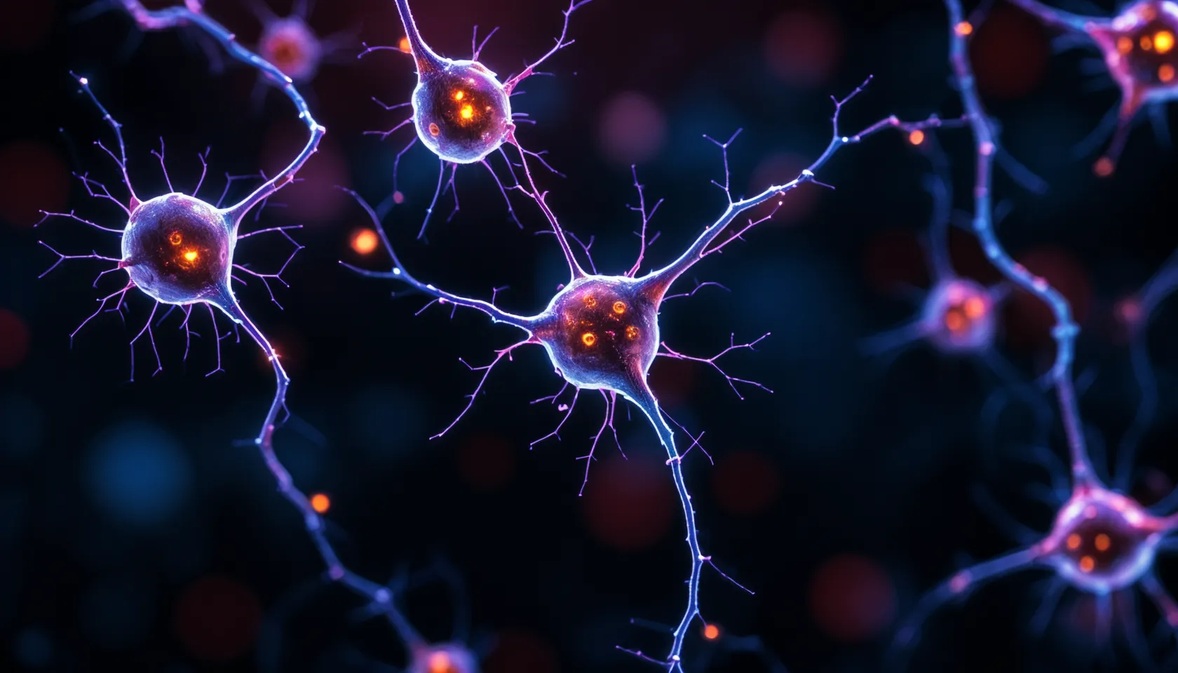 Neural Network Glowing Fullscreen Background